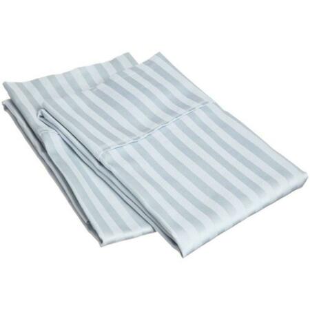 IMPRESSIONS 300 King Pillow Cases- Egyptian Cotton Stripe - Light Blue 300KGPC STLB